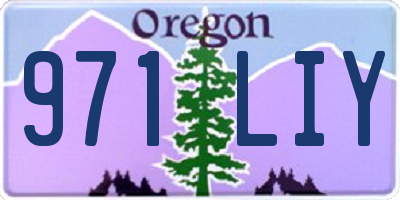 OR license plate 971LIY