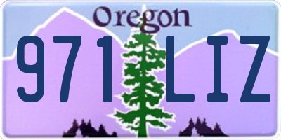 OR license plate 971LIZ