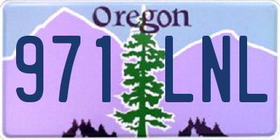 OR license plate 971LNL