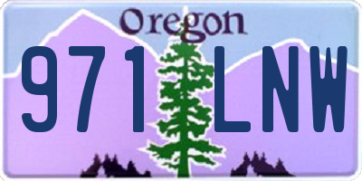 OR license plate 971LNW
