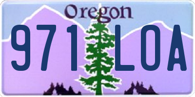 OR license plate 971LOA