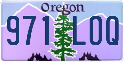 OR license plate 971LOQ