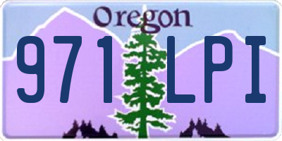 OR license plate 971LPI