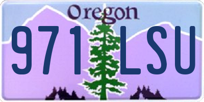 OR license plate 971LSU