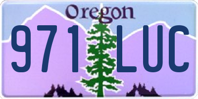 OR license plate 971LUC