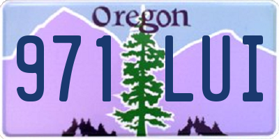 OR license plate 971LUI