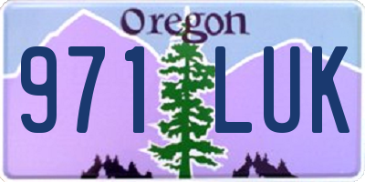 OR license plate 971LUK