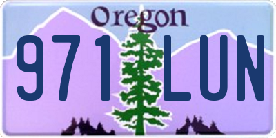 OR license plate 971LUN