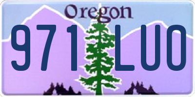 OR license plate 971LUO