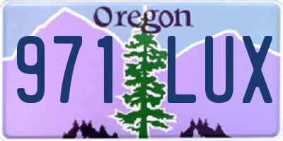 OR license plate 971LUX