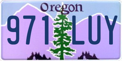 OR license plate 971LUY