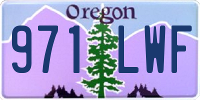 OR license plate 971LWF