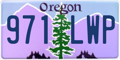 OR license plate 971LWP