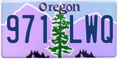 OR license plate 971LWQ
