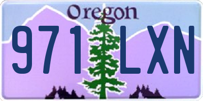 OR license plate 971LXN