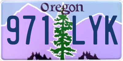 OR license plate 971LYK