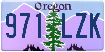 OR license plate 971LZK