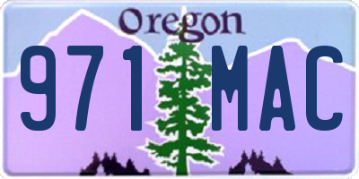 OR license plate 971MAC