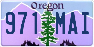 OR license plate 971MAI