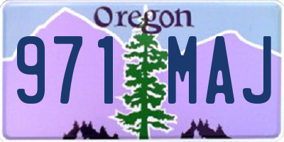 OR license plate 971MAJ