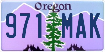 OR license plate 971MAK