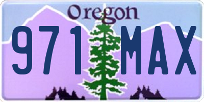 OR license plate 971MAX