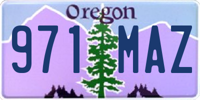 OR license plate 971MAZ