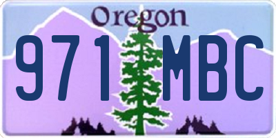 OR license plate 971MBC