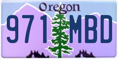 OR license plate 971MBD