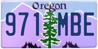 OR license plate 971MBE