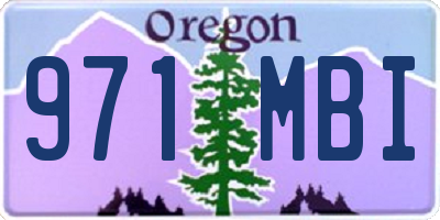 OR license plate 971MBI