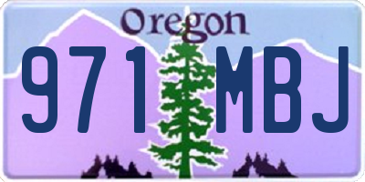 OR license plate 971MBJ