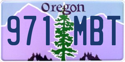 OR license plate 971MBT