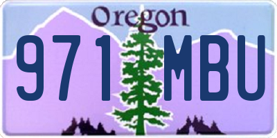 OR license plate 971MBU