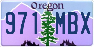 OR license plate 971MBX