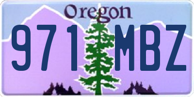 OR license plate 971MBZ