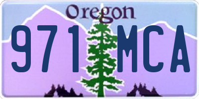 OR license plate 971MCA