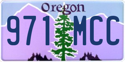 OR license plate 971MCC