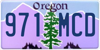 OR license plate 971MCD