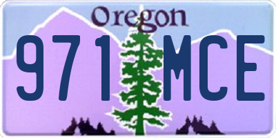 OR license plate 971MCE