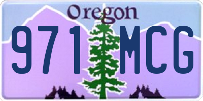 OR license plate 971MCG