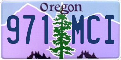 OR license plate 971MCI