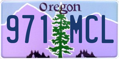 OR license plate 971MCL