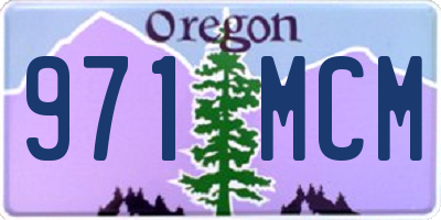 OR license plate 971MCM
