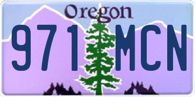 OR license plate 971MCN