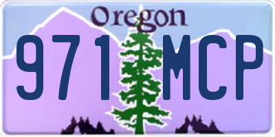 OR license plate 971MCP