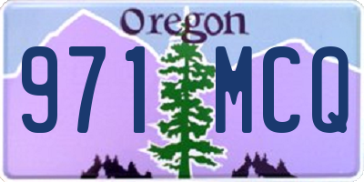 OR license plate 971MCQ