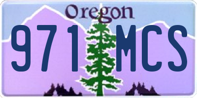 OR license plate 971MCS