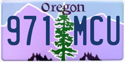 OR license plate 971MCU