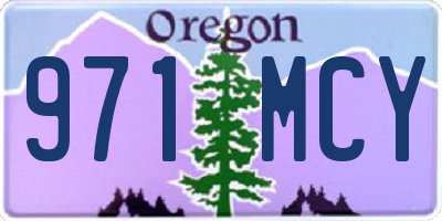 OR license plate 971MCY